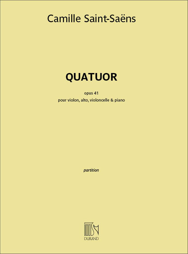 Quatuor Avec Piano Op 41